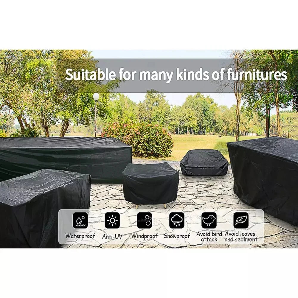 Waterproof Garden Furniture Covers, Rain and Snow Chair Covers, Outdoor, Patio, Garden, Sofa, Table, Dust Proof, Black, 72 Sizes