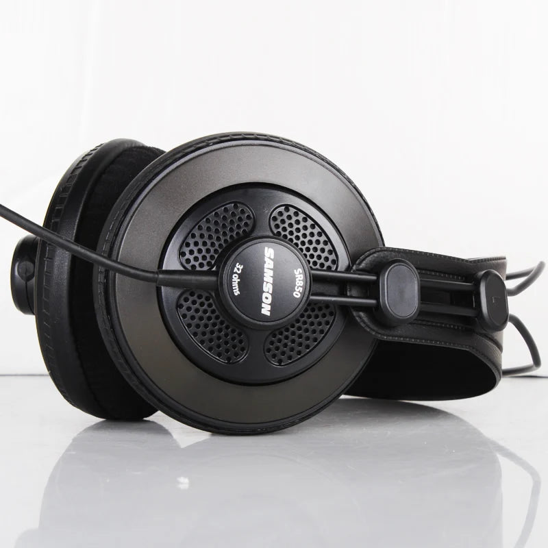 Original Samson SR850 professional monitoring headphone for studio/semi-open monitor headset with velour earpads