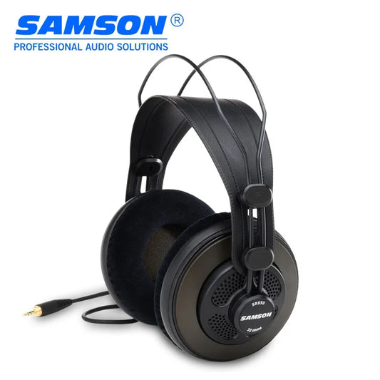 Original Samson SR850 professional monitoring headphone for studio/semi-open monitor headset with velour earpads