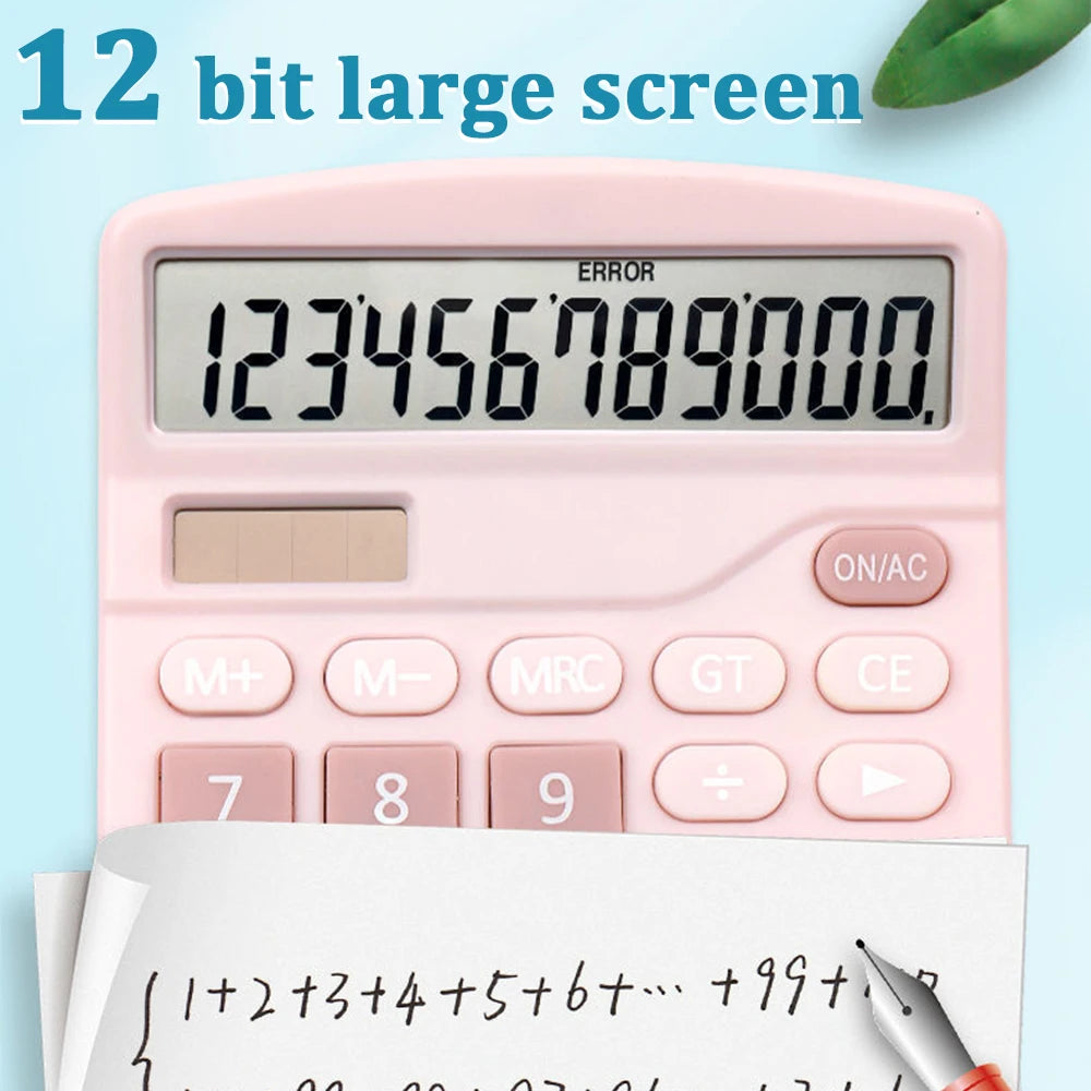 1PCS Solar Scientific Calculator Desktop Financial Office Computer Calculators Large Display Office Calculators Cute Calculator