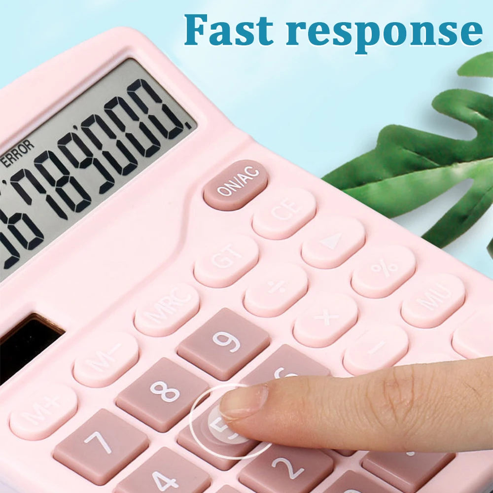 1PCS Solar Scientific Calculator Desktop Financial Office Computer Calculators Large Display Office Calculators Cute Calculator